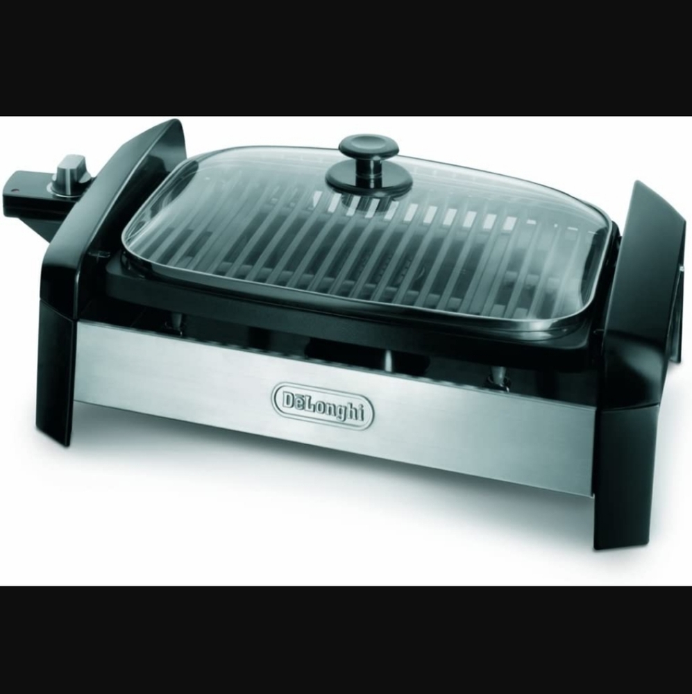 De'Longhi Esclusivo 1500W Indoor Grill with Glass Lid BG35 Black - Picture 2 of 7